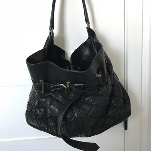 Burberry quilted enmore bag black leather